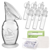 haakaa manual breast pump in action for convenient milk collection