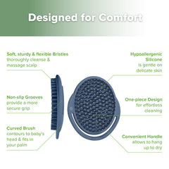 haakaa multi-use bath brush for body, hair, and more
