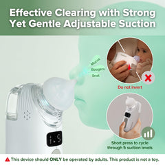 Haakaa nasal aspirator quiet operation allows use during naps and bedtime