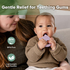 haakaa owl teether handheld design supports tiny hands gripping and coordination.