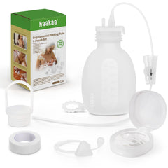 haakaa SNS dual-tube flow control setup shows adjustable milk flow for feeding
