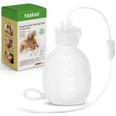 haakaa sns feeding pouch 120ml ready for at-breast milk supplementation.