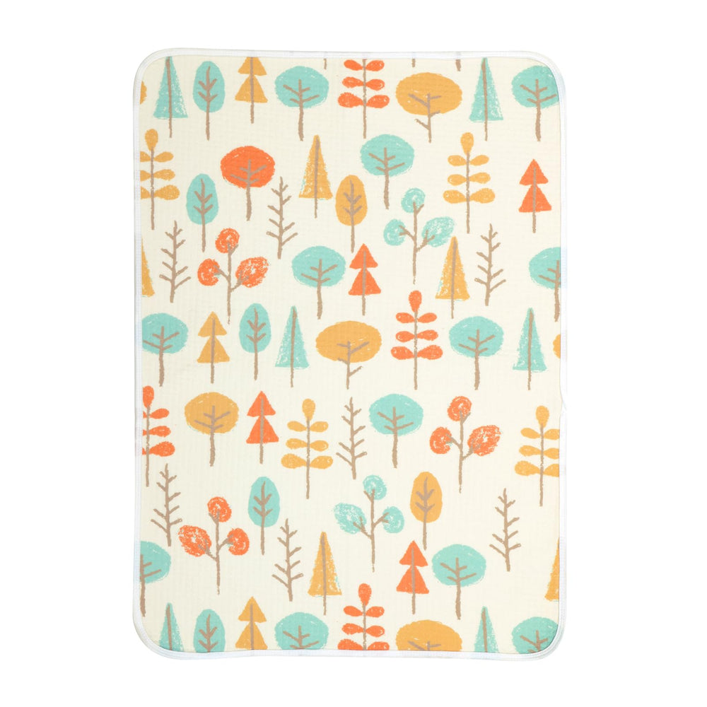 haakaa waterproof changing pad liner Autumn Glade closeup showing leak protection for mess-free changes.