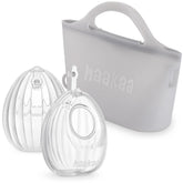 haakaa wearable shell pump discreet fit for hands-free nursing on the go.