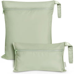 haakaa waterproof wet bag grass zip closure demonstrates secure seal for on-the-go damp items