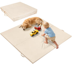 Haavookix baby play mat folded compact shows easy storage and portability for busy parents.