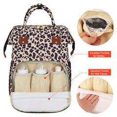 HABOPET diaper bag backpack large capacity fits bottles, diapers, and laptop.