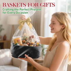 HADEEONG cotton rope basket organization highlighting natural material and sturdy form