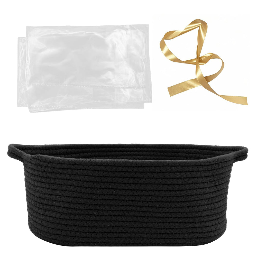 HADEEONG woven basket gift bags ribbons 14x10x6 โ stylish gift storage for parties and celebrations
