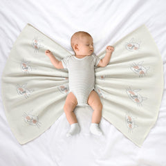 Hadetoto baby blanket 40x30 size laid out for generous newborn coverage.