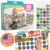 Hadley Designs potty chart Monster Truck front view boosts toddler motivation with rewards.