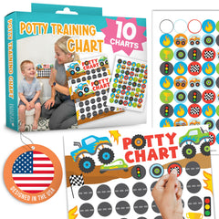 Hadley Designs potty chart Monster Truck front view boosts toddler motivation with rewards.