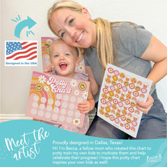 Hadley Designs potty chart poster in 8.5x11 size for easy wall display.