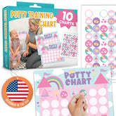 Hadley Designs potty chart toddler girl poster set boosts toilet training motivation with colorful rewards.