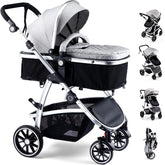 Hagaday baby stroller frame-aluminum shows a sturdy, lightweight base for all-terrain outings.