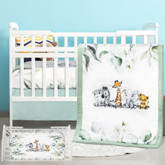 Hahafelt baby quilt with safari watercolor print for cozy sleep setup