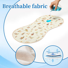 Hahafelt waterproof compartment keeps messes contained during diaper changes