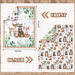 Hahafelt safari animals crib quilt full view presents neutral woodland nursery charm