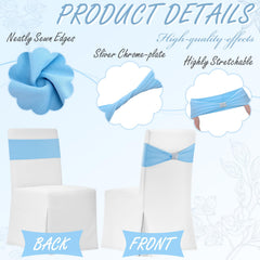 Hahafelt spandex chair sash stretch enables easy fit across chairs.