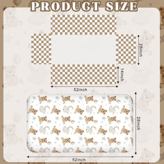 Hahafelt Teddy Bear crib skirt close-up showing 14-inch drop