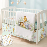 Hahafelt wildlife crib skirt adds cozy nursery decor and crib lining