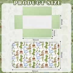 Hahafelt woodland animals crib skirt anchors the neutral nursery style