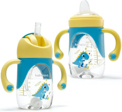 Hahaland sippy cup spout 2-in-1 for early sipping transitions