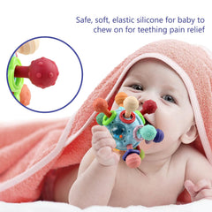HAHAone montessori toy with colorful shapes supports visual development