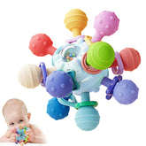 HAHAone baby teether closeup shows safe mouthing-friendly materials
