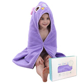 HAHASHOW baby hooded towel with owl design for cozy bath time wrap