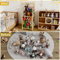 HAIDAIYA zoo style toy storage shelf design emphasizes playful decor and tidy rooms