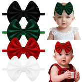 HairChrysm velvet baby bow red adds festive charm for photos