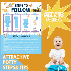 HAJOROM farm-themed potty chart poster for playful milestone tracking.