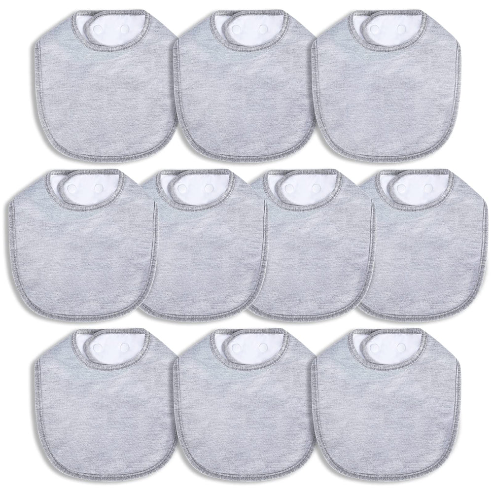 Hakochia bib front view with 4-layer absorbent cotton keeps baby dry during drool.