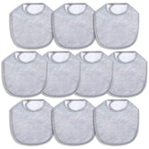 Hakochia bib front view with 4-layer absorbent cotton keeps baby dry during drool.