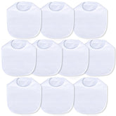 Hakochia baby bib front close-up showing soft cotton and high absorption for drool