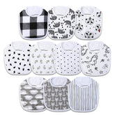 Hakochia waterproof baby bib - front view showing full-coverage design for meals