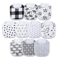Hakochia waterproof baby bib - front view showing full-coverage design for meals