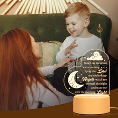 Hakumata baby baptism gift featuring clouds, moon and stars for nursery decor