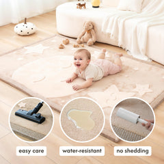 Hakuna Matte non-slip backing keeping floor play stable during crawls