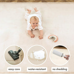 Hakuna Matte non-slip back keeps mat secure on floors during play
