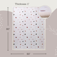 Hakuna Matte Coral Velvet Play Mat close-up highlights plush texture and skin-friendly fabric.