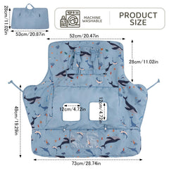 HALAA VAUVA shopping cart cover with harness lid for secure baby seating.