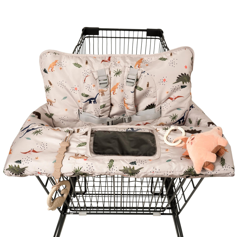 HALAA VAUVA shopping cart cover folded into storage bag for easy transport
