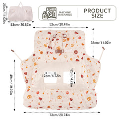 HALAA VAUVA shopping cart cover folded compact for easy storage on the go.