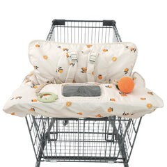 HALAA VAUVA shopping cart cover folds into a compact storage bag for easy travel.