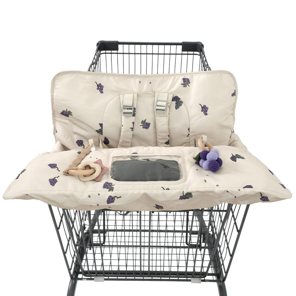 HALAA VAUVA shopping cart cover grape folded for travel-friendly storage