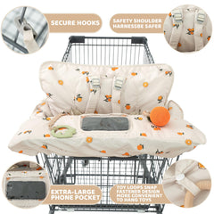 HALAA VAUVA cart cover features a lid harness to keep your little one in place.