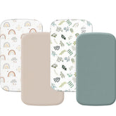 Haleeone mint green fitted sheet, soft breathable fabric for baby sleep