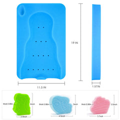 Hallo infant bath mat blue head and neck support for safe newborn bathing.